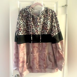 Pink animal print hoodie (Amazon)